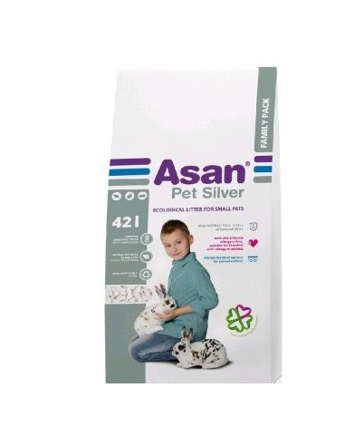 Podstielka ASAN Pet Silver pre hlodavce - 42l (8kg) | MADPET