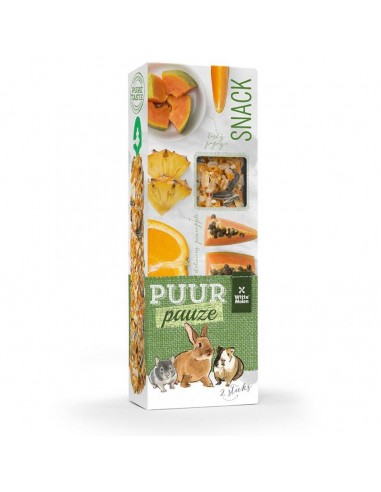 PUUR pauze | Sticks Exotic fruit - lahodné tyčinky s exotickým ovocím pre hlodavce a malé zvieratá 110g | OLDtownDOG