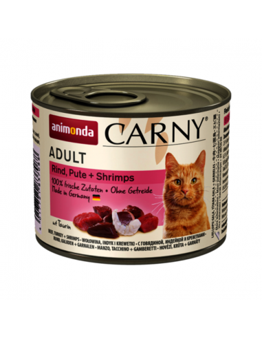 Animonda Carny cat Adult, hovädzina, morka a krevety 200g | OLDtownDOG