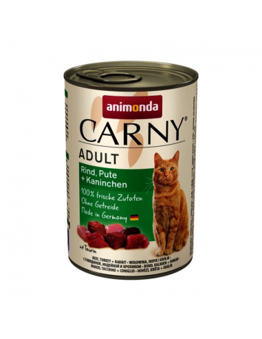 Animonda Carny cat Adult, hovädzina, morka a králik 400g | OLDtownDOG