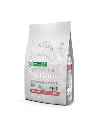 Natures Protection Superior care | White dog grain free Salmon Starter all breeds 10 kg